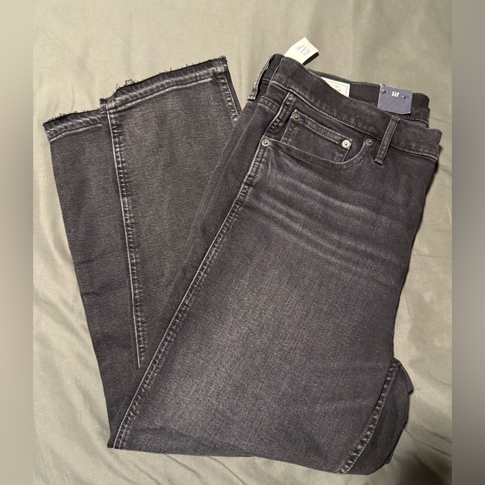 GAP Vintage Slim High Rise Jeans in Dark Gray